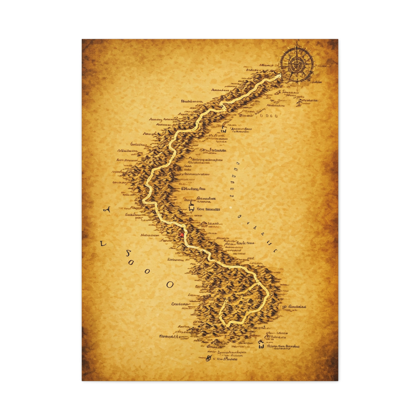 Vintage Serpent River Map Wall Art & Canvas Prints