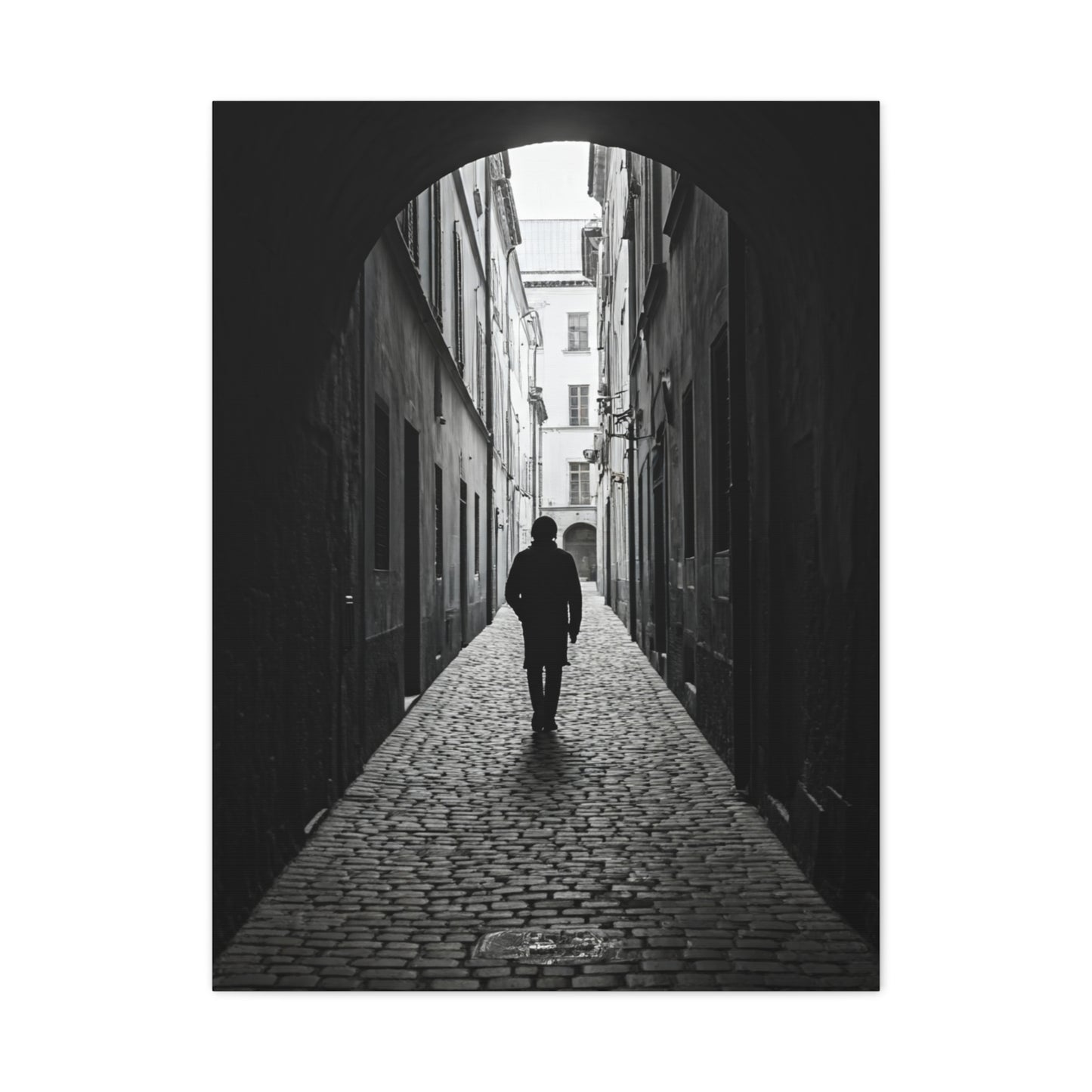 Solitary Alley Silhouette Wall Art & Canvas Prints