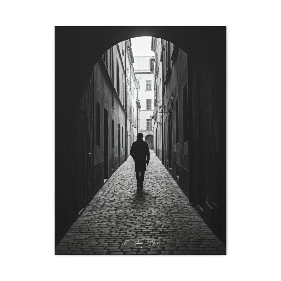 Solitary Alley Silhouette Wall Art & Canvas Prints