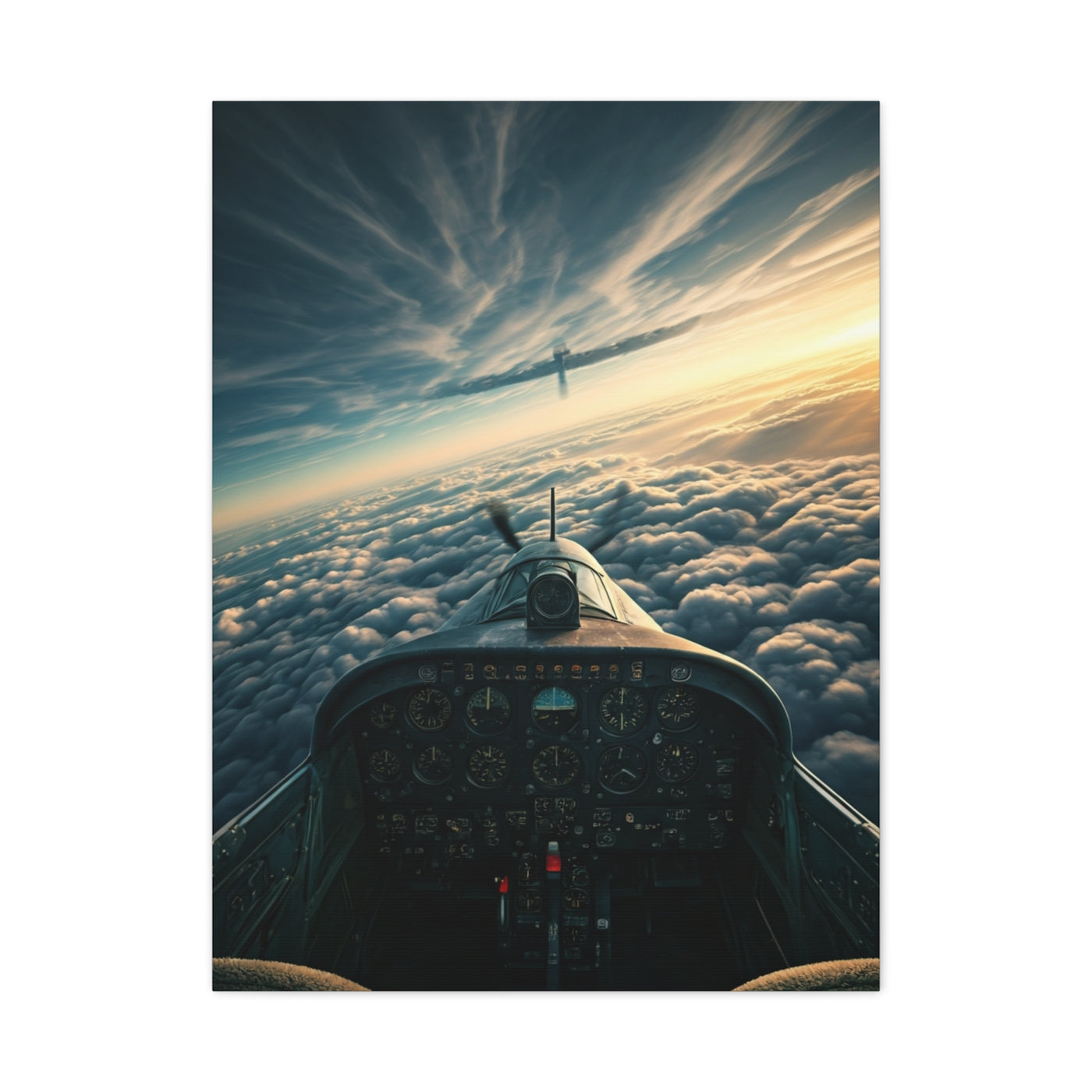 Pilot’s View Above the Cloud Sea Wall Art & Canvas Prints