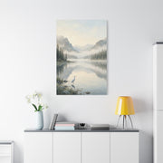 Be Still Mountain Lake Scripture Wall Art & Canvas Print