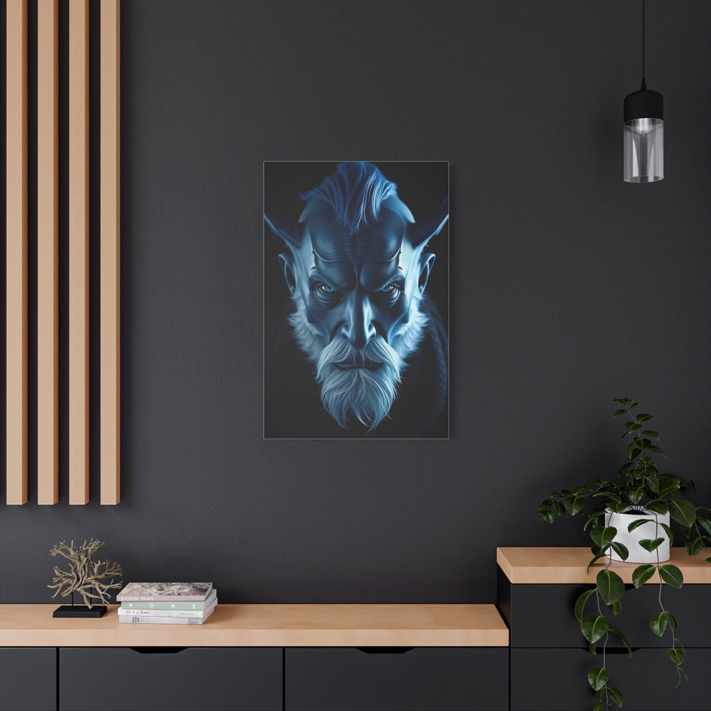 Vision Navy Blue Art Art Wall Art & Canvas Print