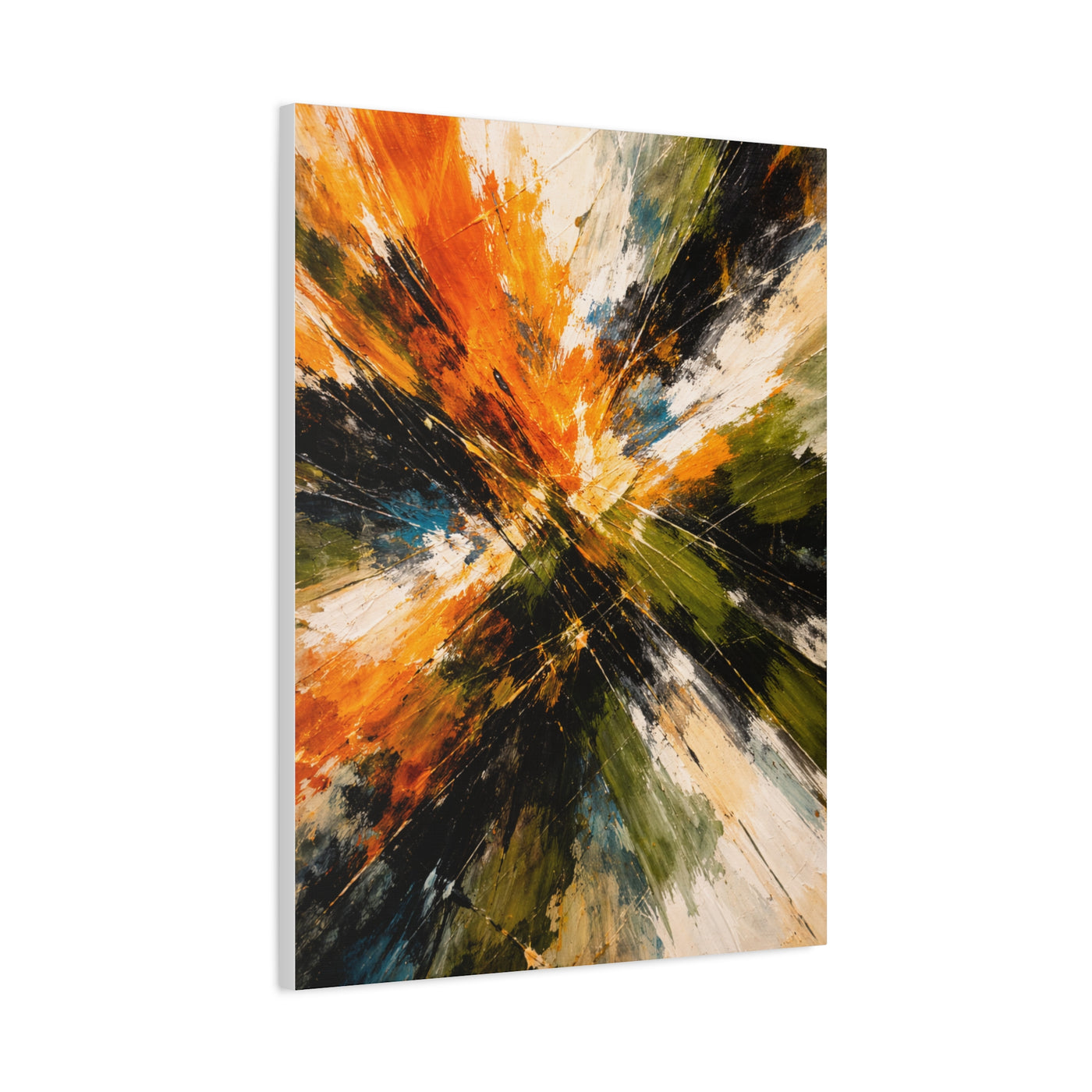 Radiant Orange Explosion Abstract Wall Art & Canvas Print