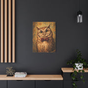 Whimsical Scholar Owl Portrait Wall Art & Canvas Print