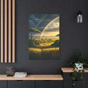 Rainbow Over African Savannah Landscape Wall Art & Canvas Prints