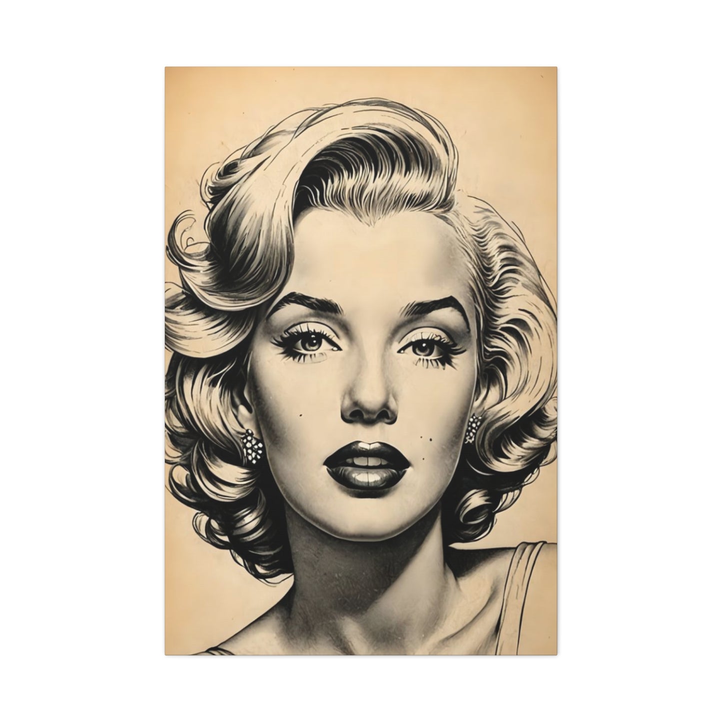 Beautiful Face Of Marilyn Monroe Wall Art & Canvas Prints