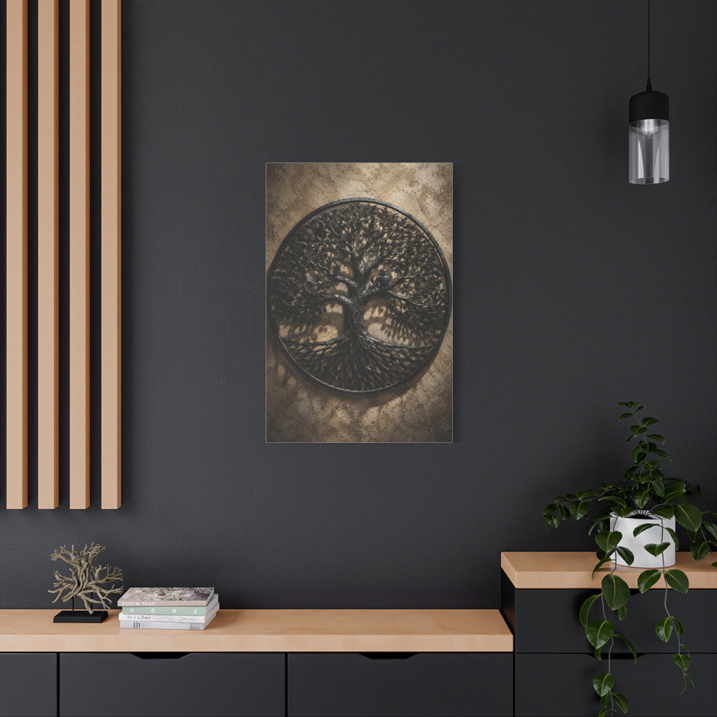 Metal Tree of Life Sculptural Relief Trees Wall Art & Canvas Print