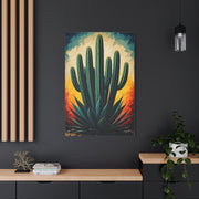 Sunburst Desert Saguaro Illustration Wall Art & Canvas Prints