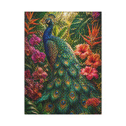Tropical Maximalist Peacock Jungle Wall Art & Canvas Print