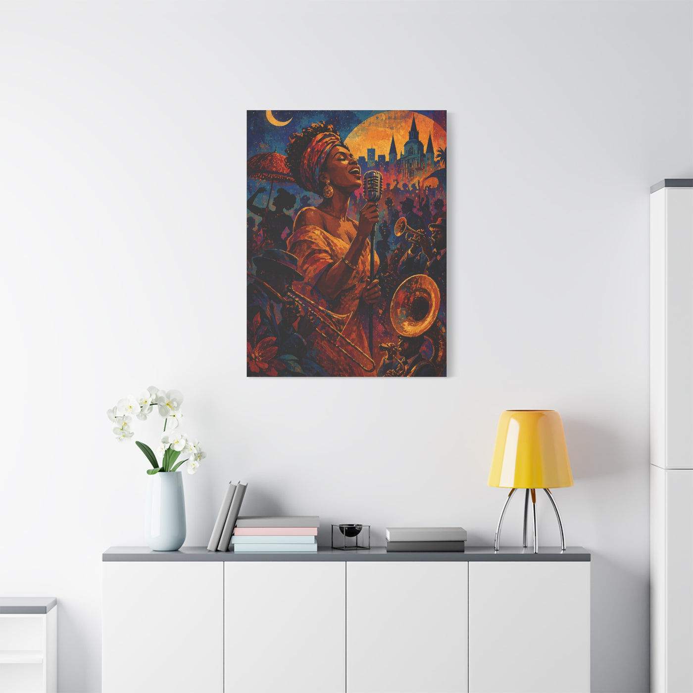 Jazz Festival Vocalist Celebration Wall Art & Canvas Print