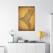 Sepia Gridland Treasure Chart Wall Art & Canvas Prints