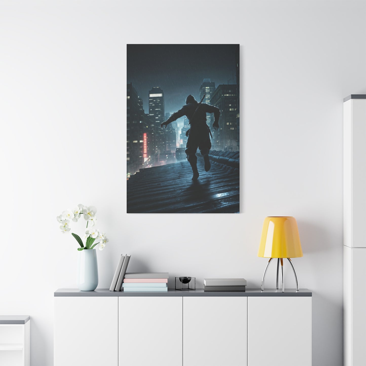 Shadow Runner Cityscape Wall Art & Canvas Prints