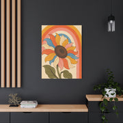 Retro Rainbow Sunflower Wall Art & Canvas Print