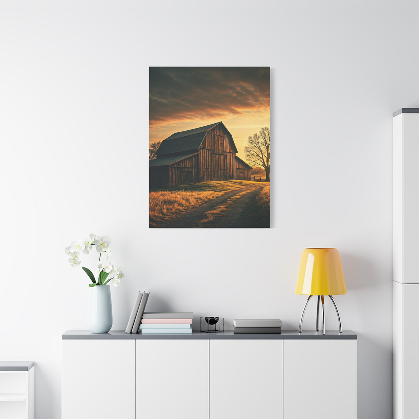 Rustic Barn Along the Country Path Wall Art & Canvas Prints