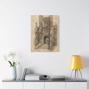 Ivy-Covered Gothic Arch Architectural Study Wall Art & Canvas Print