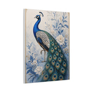 Refined Blue Porcelain Peacock Wall Art & Canvas Print