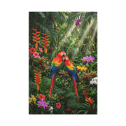 Vibrant Jungle Parrot Paradise Tropical Wall Art & Canvas Print