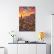 Golden Hour Saguaro Desert Southwest Wall Art & Canvas Print