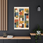 Mid-Century Modern Geometric Triptych Wall Art & Canvas Print