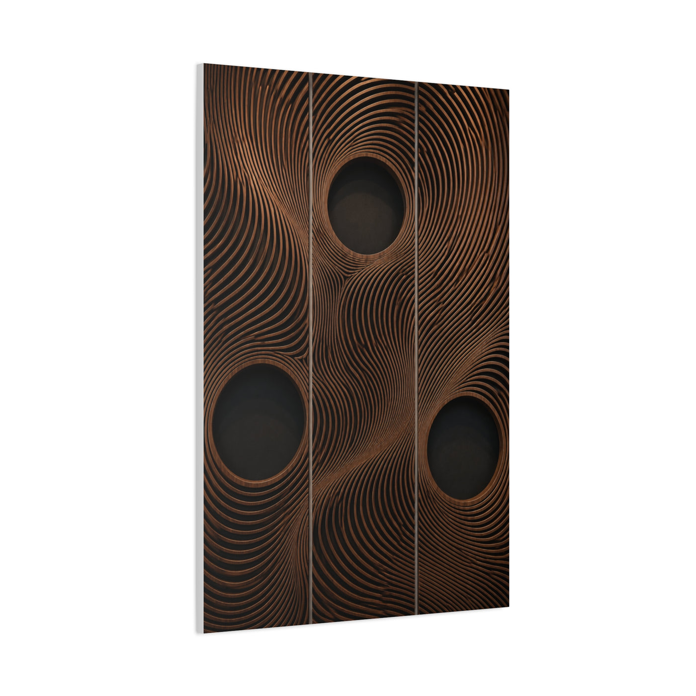 Architectural Wood Wave Panel Geometry Wall Art & Canvas Print