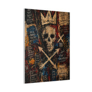 Crowned Skull Rebellion Street Wall Art & Canvas Print