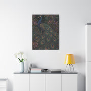 Beaded Textile Peacock Couture Wall Art & Canvas Print
