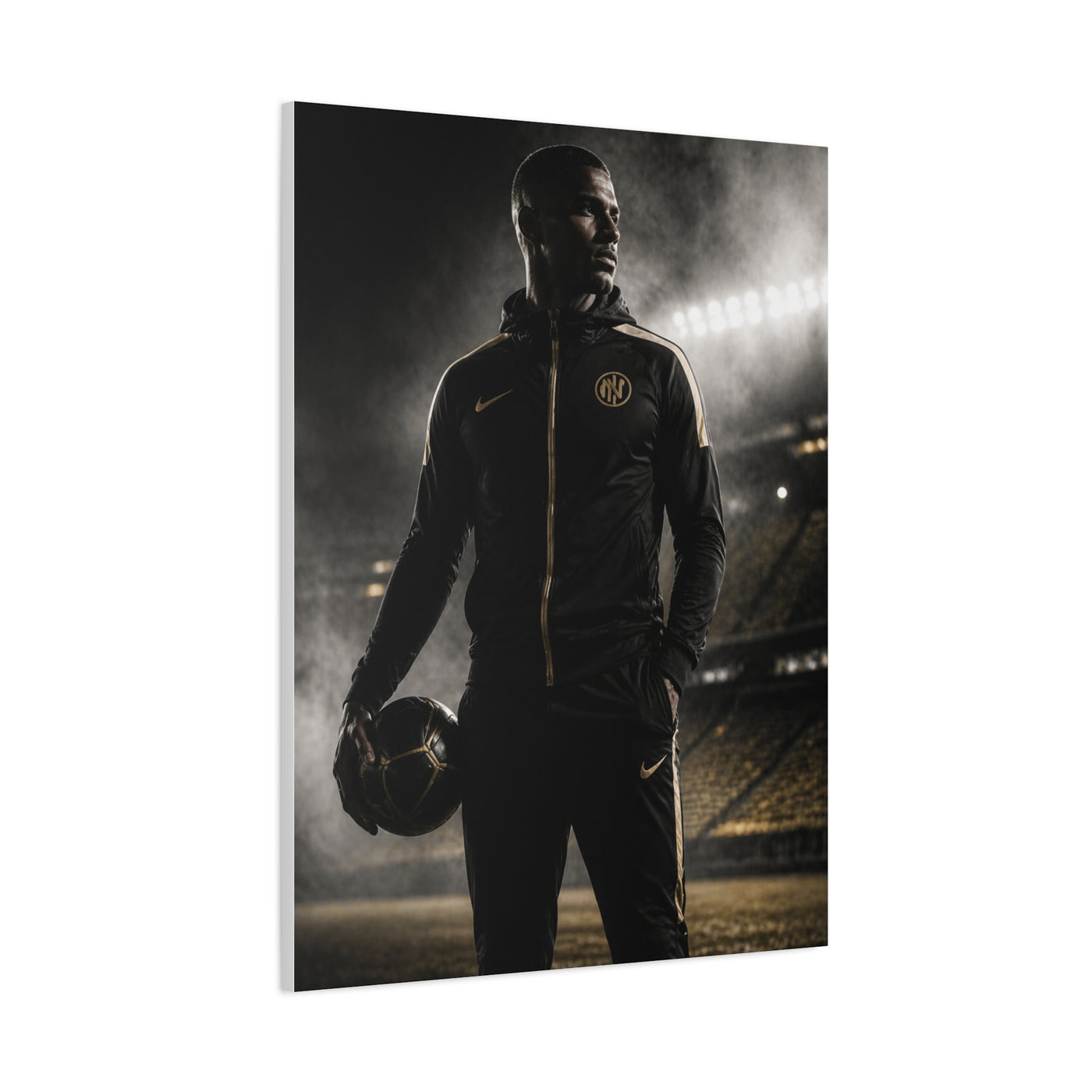 Athlete Stadium Editorial Portrait Wall Art & Canvas Print