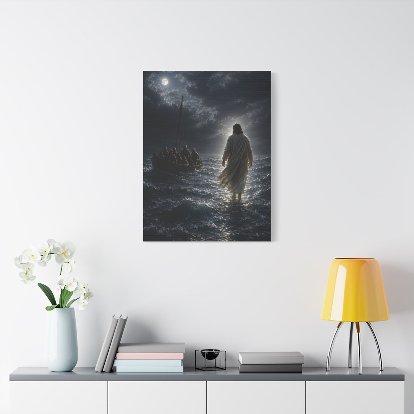 Jesus Walking on Water Scripture Wall Art & Canvas Print