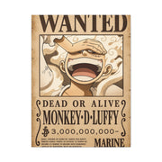 One Piece Monkey D. Luffy Gear 5 Wanted Poster Wall Art & Canvas Print