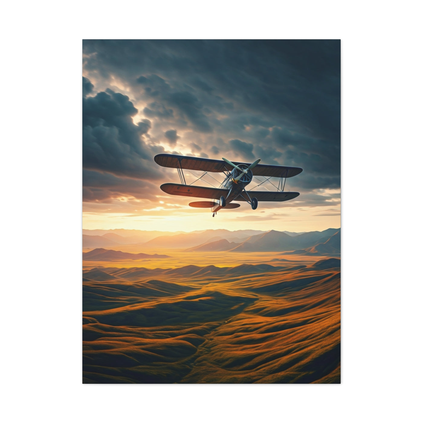 Sunset Passage Above Rolling Valleys Wall Art & Canvas Prints
