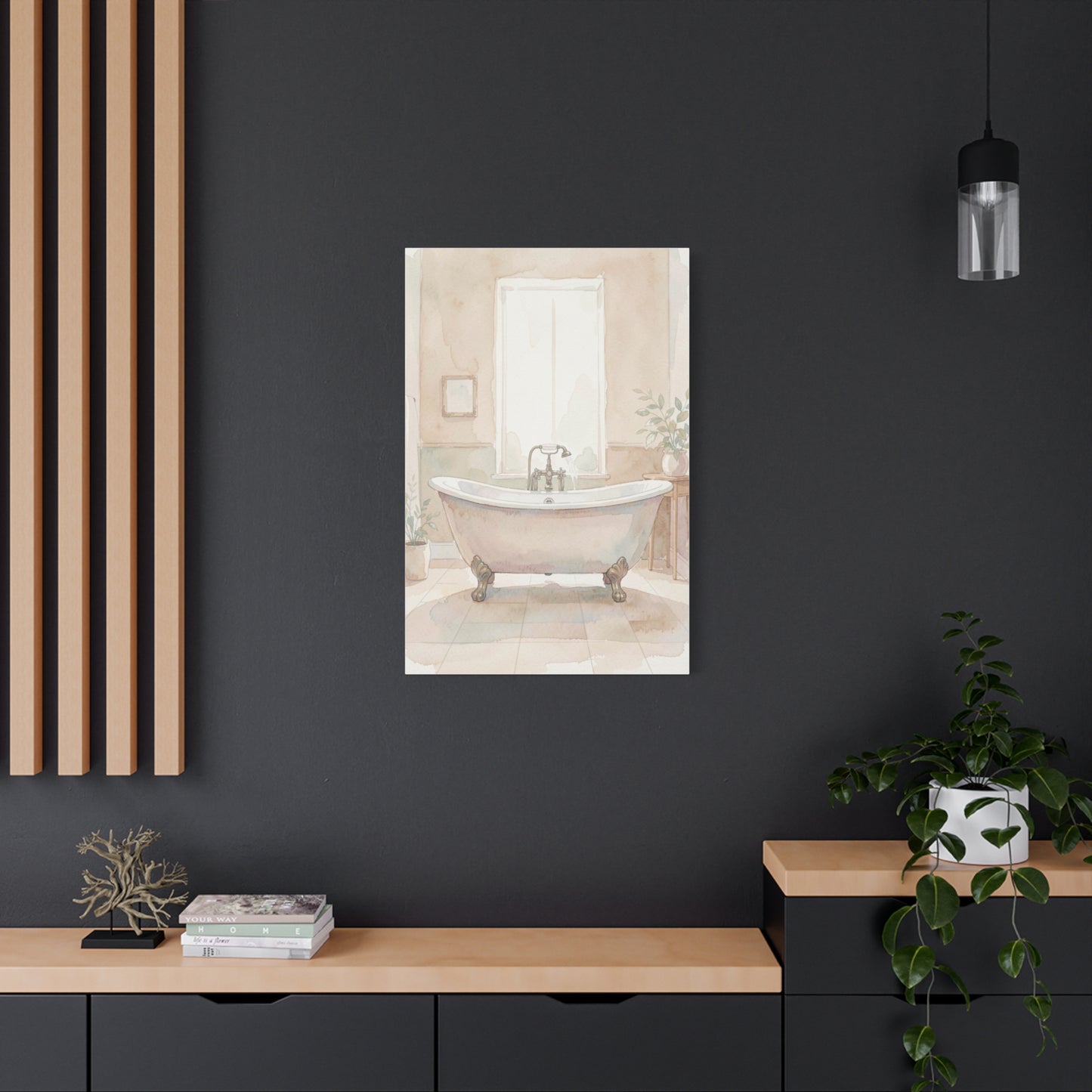 Vintage Clawfoot Bathtub Serenity Wall Art & Canvas Prints