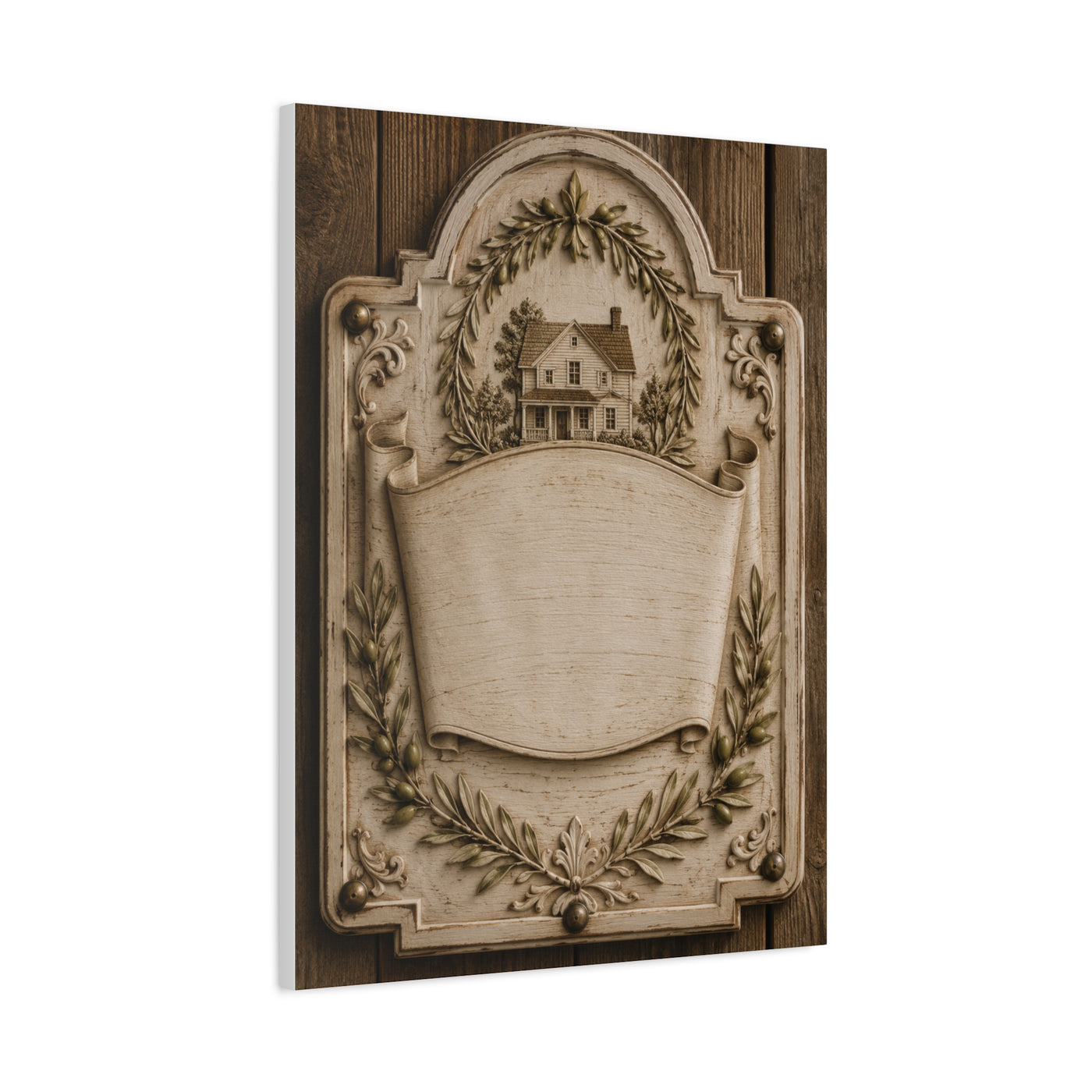 Home Blessing Carved Scripture Plaque Wall Art & Canvas Print