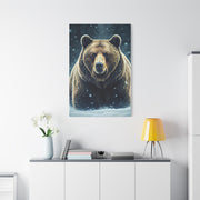 Winter Storm Grizzly Bear Portrait Wall Art & Canvas Prints