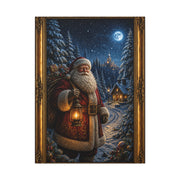 Moonlit Winter Forest Santa Wall Art & Canvas Print
