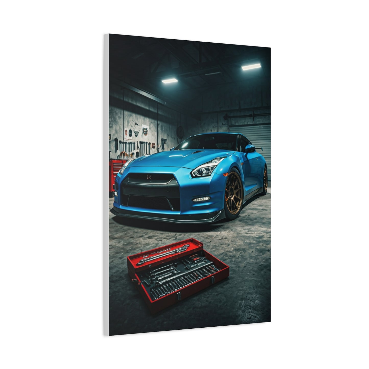 Nissan GT-R Precision Tuning Garage Wall Art & Canvas Prints