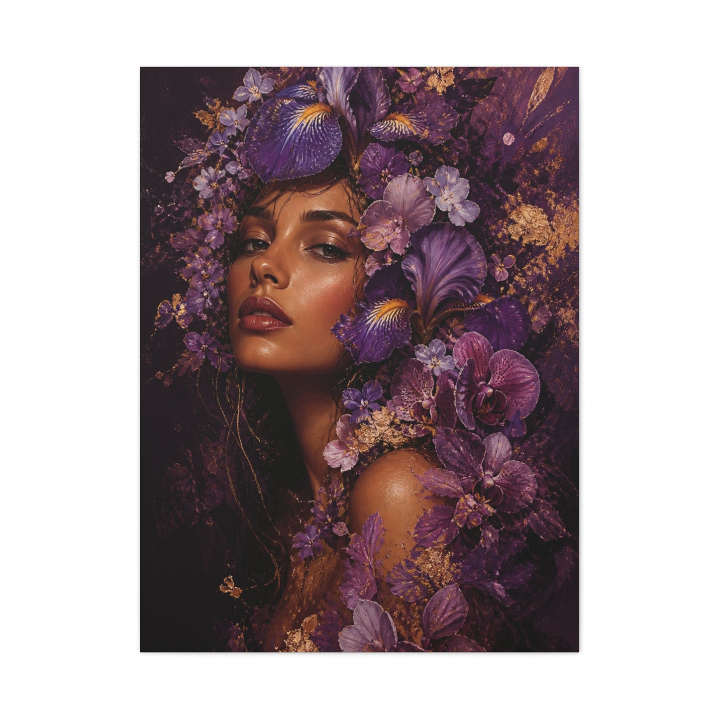 Floral Crown Muse Portrait Wall Art & Canvas Print