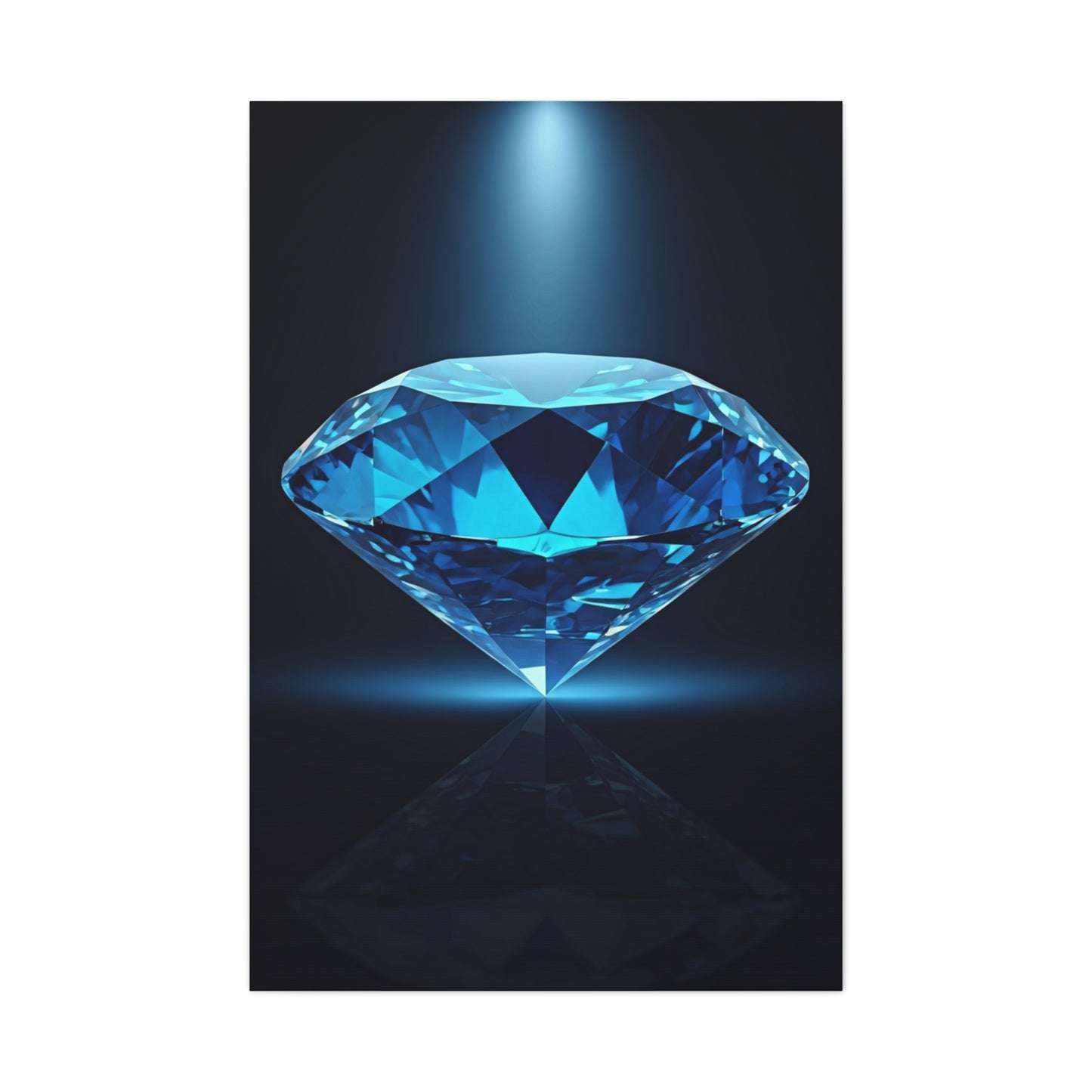 Blue Diamond Reflection Wall Art & Canvas Prints
