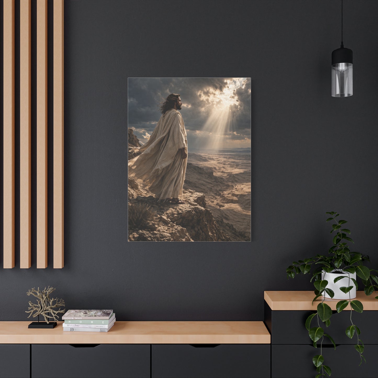 Christ Overlooking the Wilderness Light Wall Art & Canvas Print