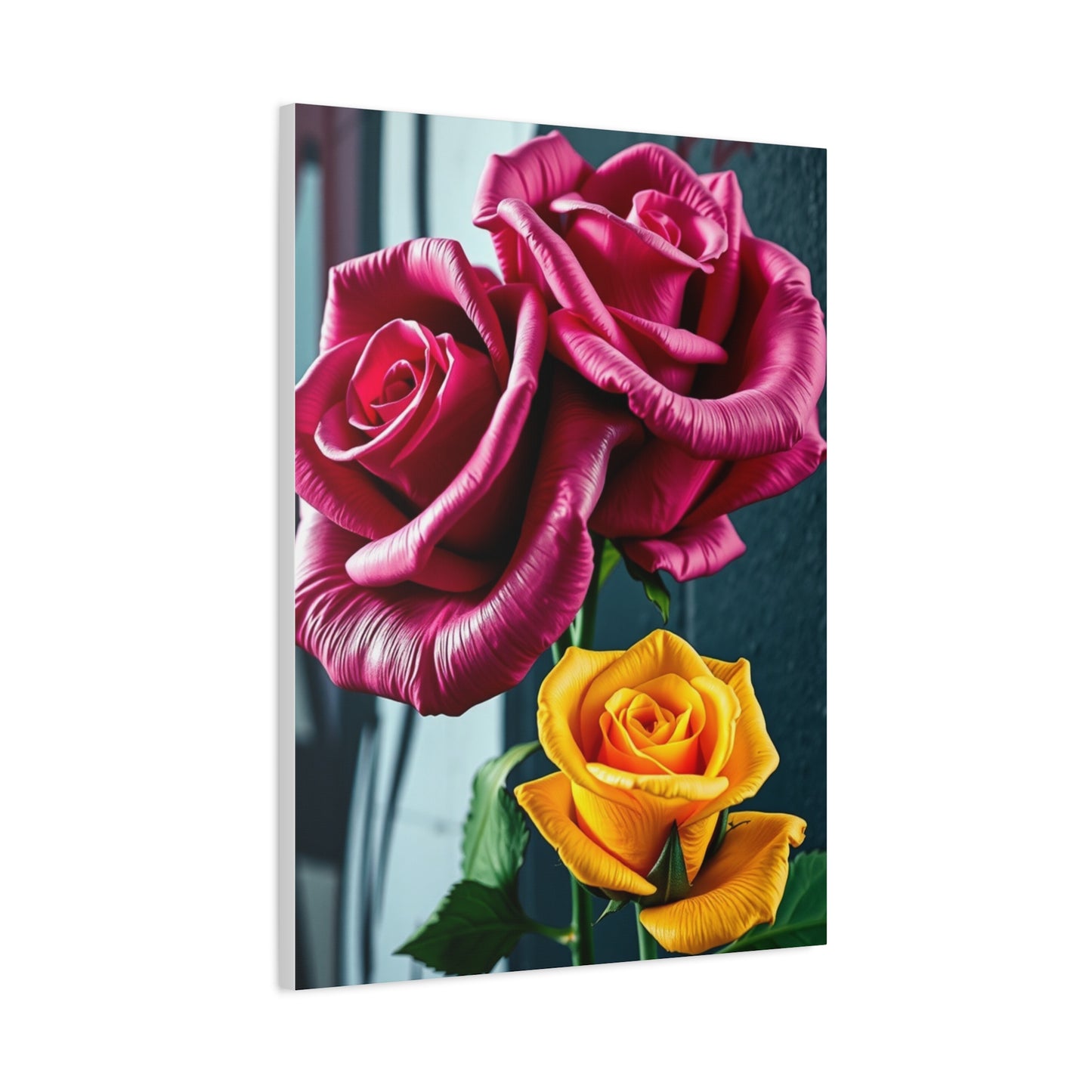Luxe Blossom Graffiti Canvas Wall Art & Canvas Print