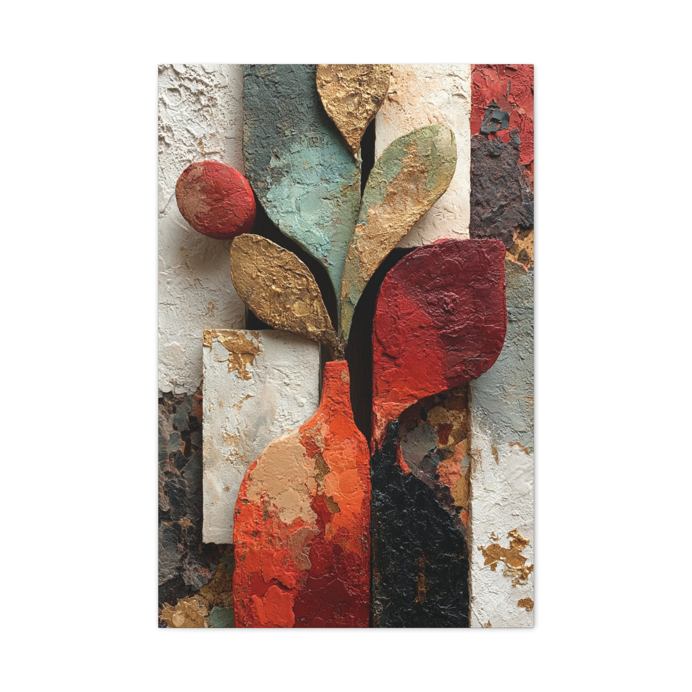 Sculptural Botanical Form Abstraction Wall Art & Canvas Print