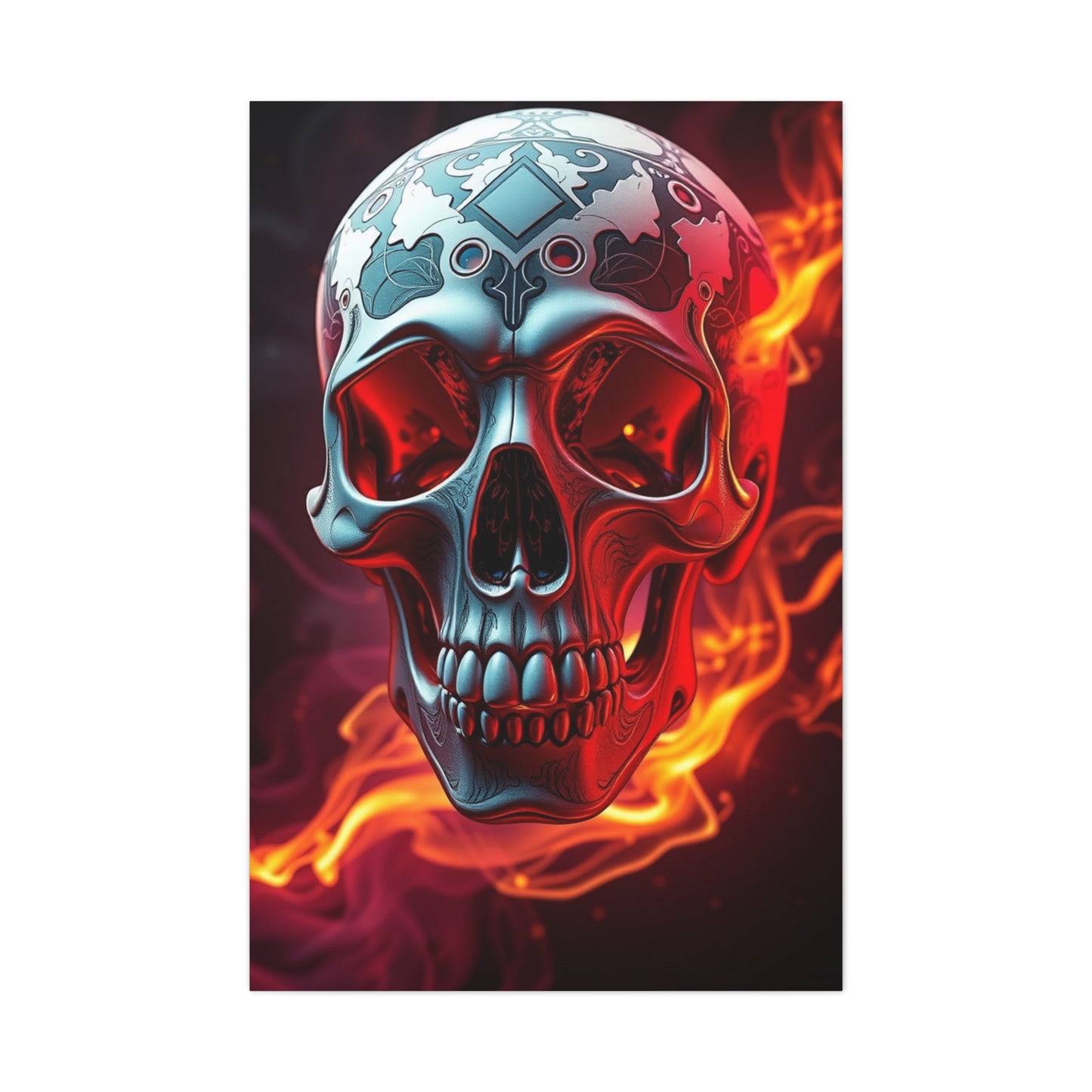 3D Trippy Skull Art By Ali Gulec Supreme Gallery Wall Art & Canvas Print