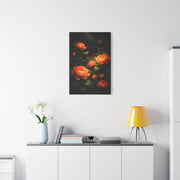 Dark Botanical Orange Bloom Study Wall Art & Canvas Print