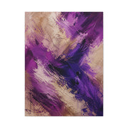 Purple Abstract Expressionist Texture Wall Art & Canvas Print