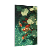 Green Koi Pond Lily Reflection Wall Art & Canvas Print