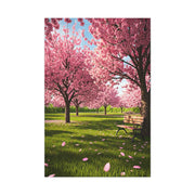 Sakura Blossom Garden Park Scene Wall Art & Canvas Prints