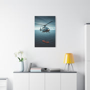 Arctic Rescue Helicopter Scene Wall Art & Canvas Print