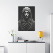 Veiled Serenity Black & White Portrait Wall Art & Canvas Prints
