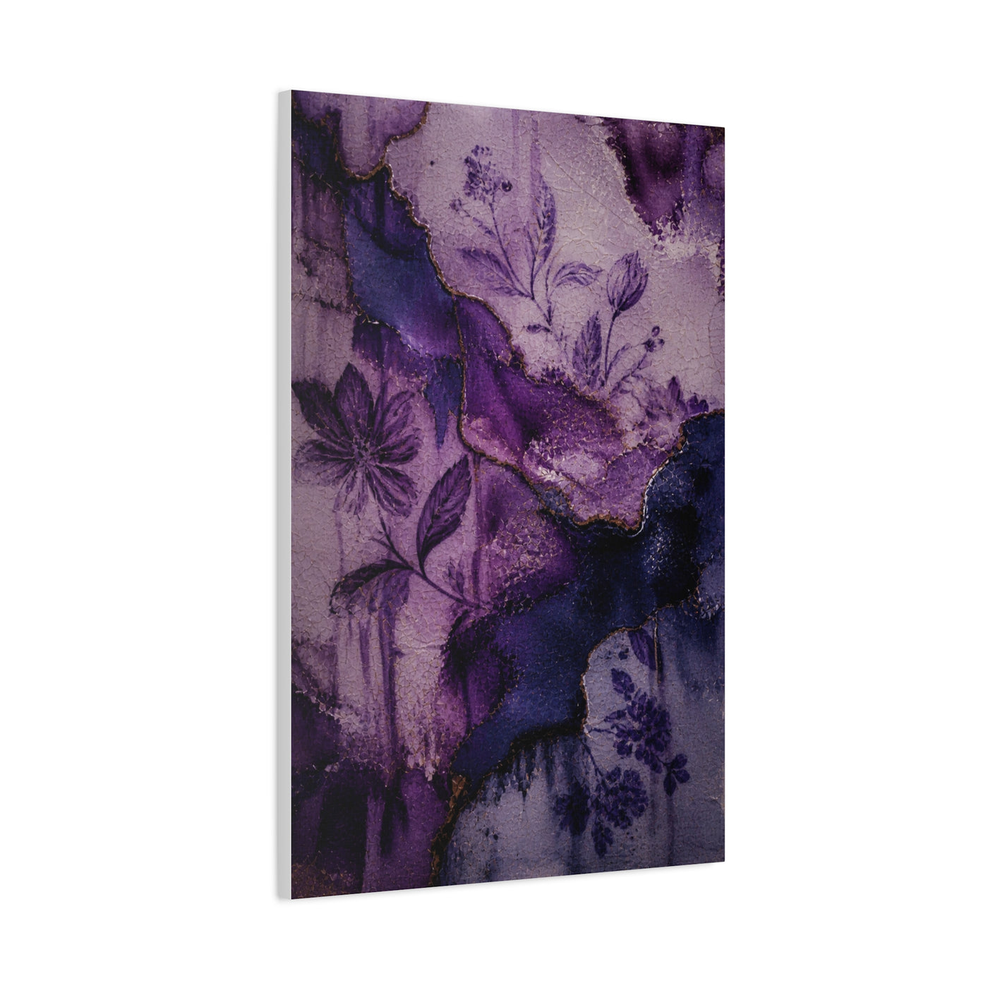 Purple Botanical Ceramic Texture Wall Art & Canvas Print