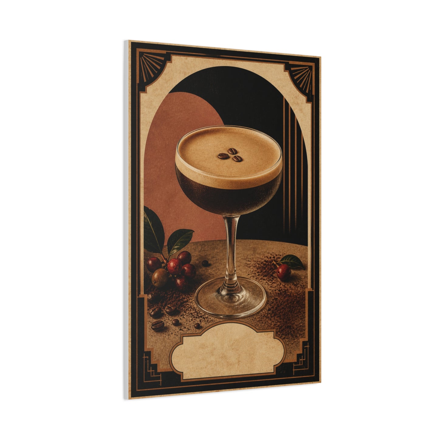 Espresso Martini Deco Poster Wall Art & Canvas Print