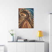 Surfboard Perspective Wooden Wave Tunnel Wall Art & Canvas Print